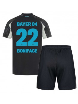 Billige Bayer Leverkusen Victor Boniface #22 Tredjedraktsett Barn 2024-25 Kortermet (+ Korte bukser)